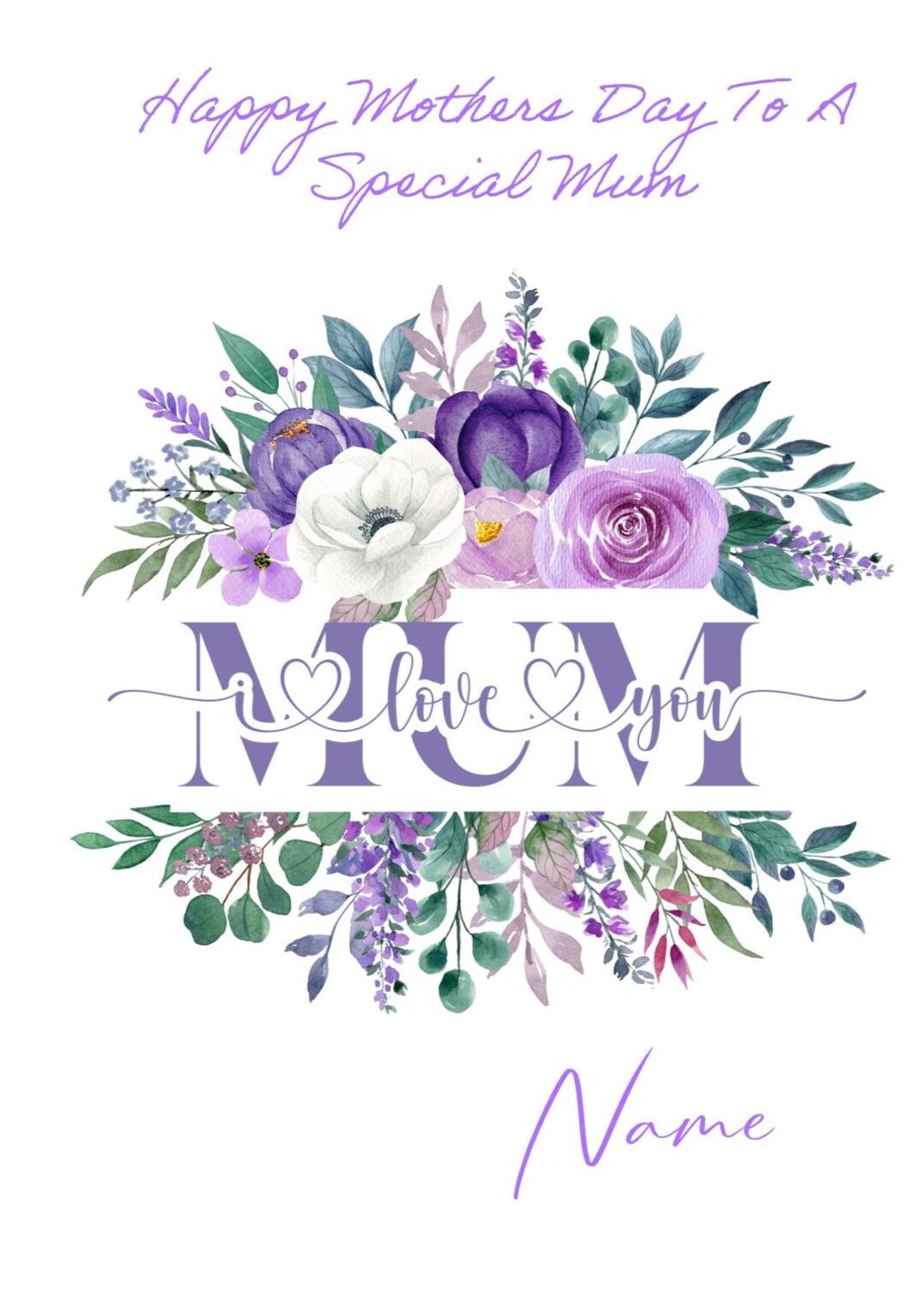Personalized Mothers Day Card - Handmade A5 Cardstock Mum, Nan - Etsy UK