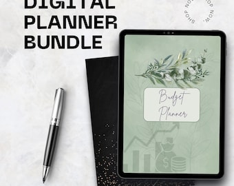 Budget Planner Bundle | Printable Financial Organizer | Savings, Debt, Expense Tracker | Digital PDF Download