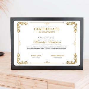 Certificate Award, Certificate of Achievement Professional Template, Mini-Certificate, Team Award Idea, Course Certificate of Completion