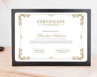 Professional Certificate of Achievement Template (Digital Download)