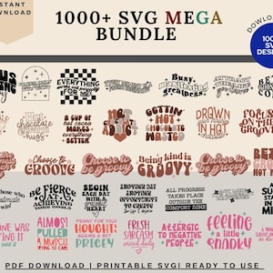 1000+ SVG Mega Bundle | Aesthetic, Affirmations, Beach, Mental Health, Cat, Dog, Coffee, Tote Bag, Quotes, Small Biz, Mug SVG Files