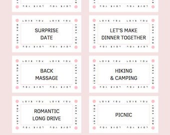 Libro de cupones de amor imprimible: Regalo romántico DIY (PDF)