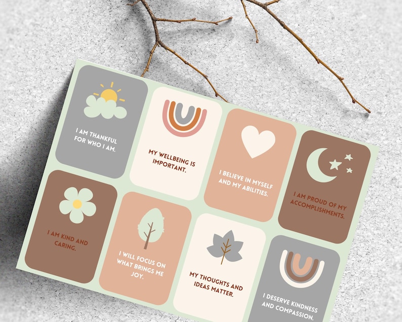 Self-compassion Affirmation Cards | Mindfulness & Self-love Deck ...