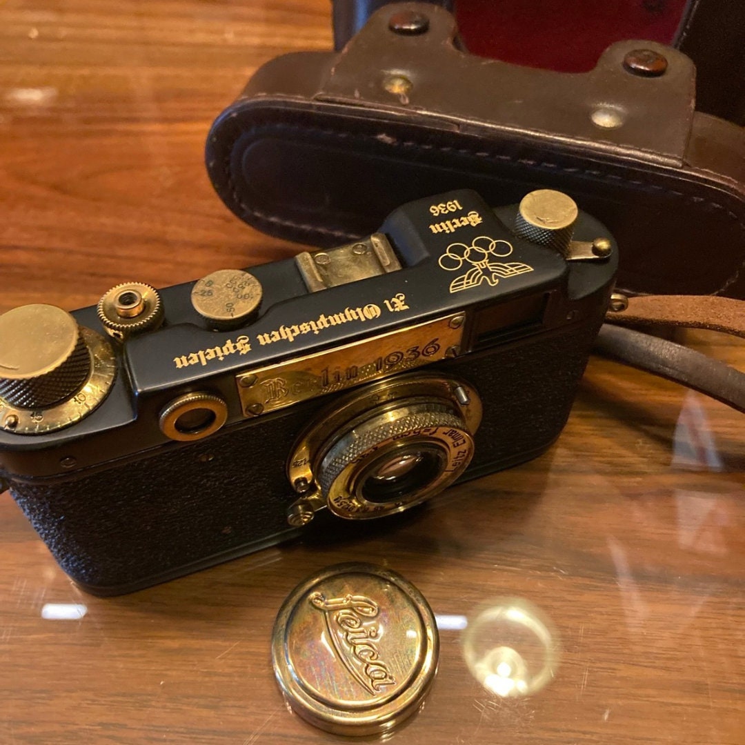 Leica II D Olympia 1936 Copy Gold in Leather Case - Etsy
