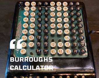 Old Vintage Burroughs Ten Key Calculator - Etsy