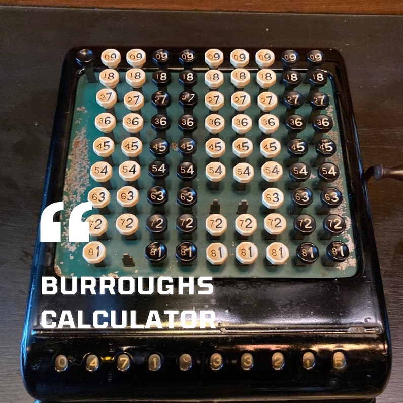 Antique Burroughs Adding Machine/calculator Model 5 - Etsy