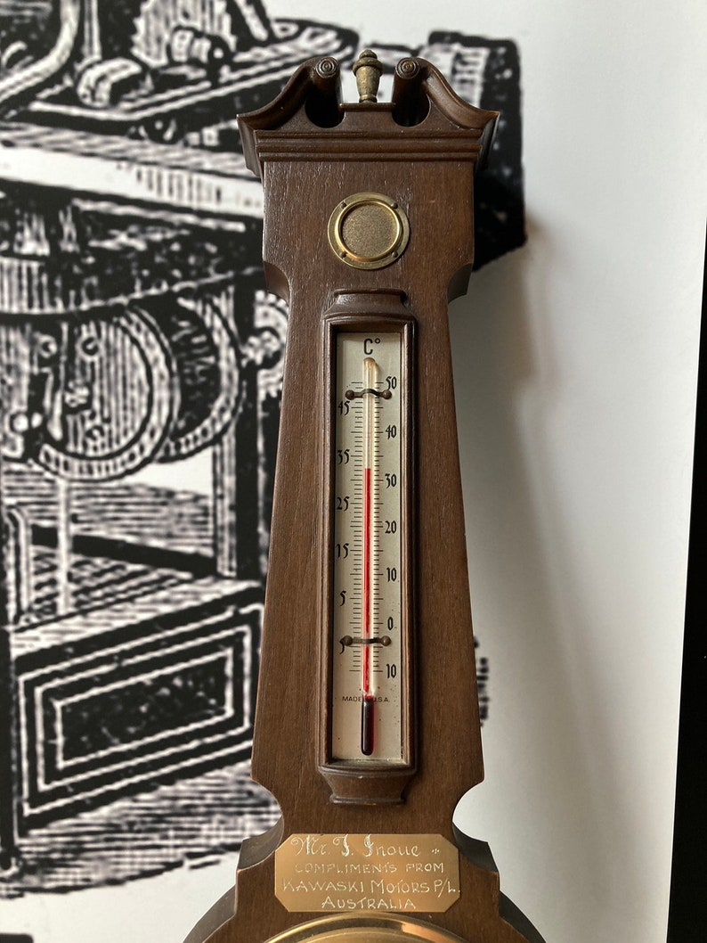 Vintage Thermometer Barometer Weather Station. - Etsy