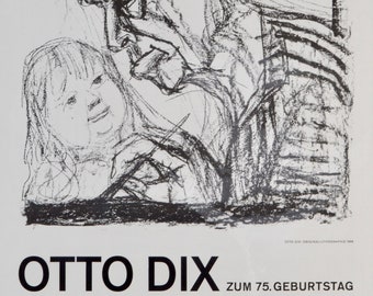 Otto Dix, Original Lithograph, Exhibition Poster, 1966