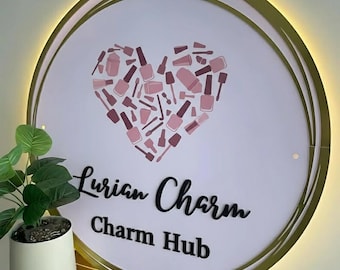 Letrero acrílico retroiluminado, letrero acrílico comercial personalizado, letrero con logotipo LED, letrero con logotipo comercial, letrero con logotipo personalizado