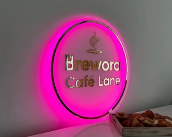 Custom Business Backlit Sign | 3d and UV Printed Acrylic Sign | Custom Logo Sign | illuminated Sign