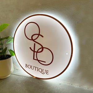 Custom Acrylic Sign, Backlit Sign, Salon Decore Sign, Lightup Sign, Personalized Logo, Led Sign Custom, Shop Sign, Boutique Sign, Wall Decor