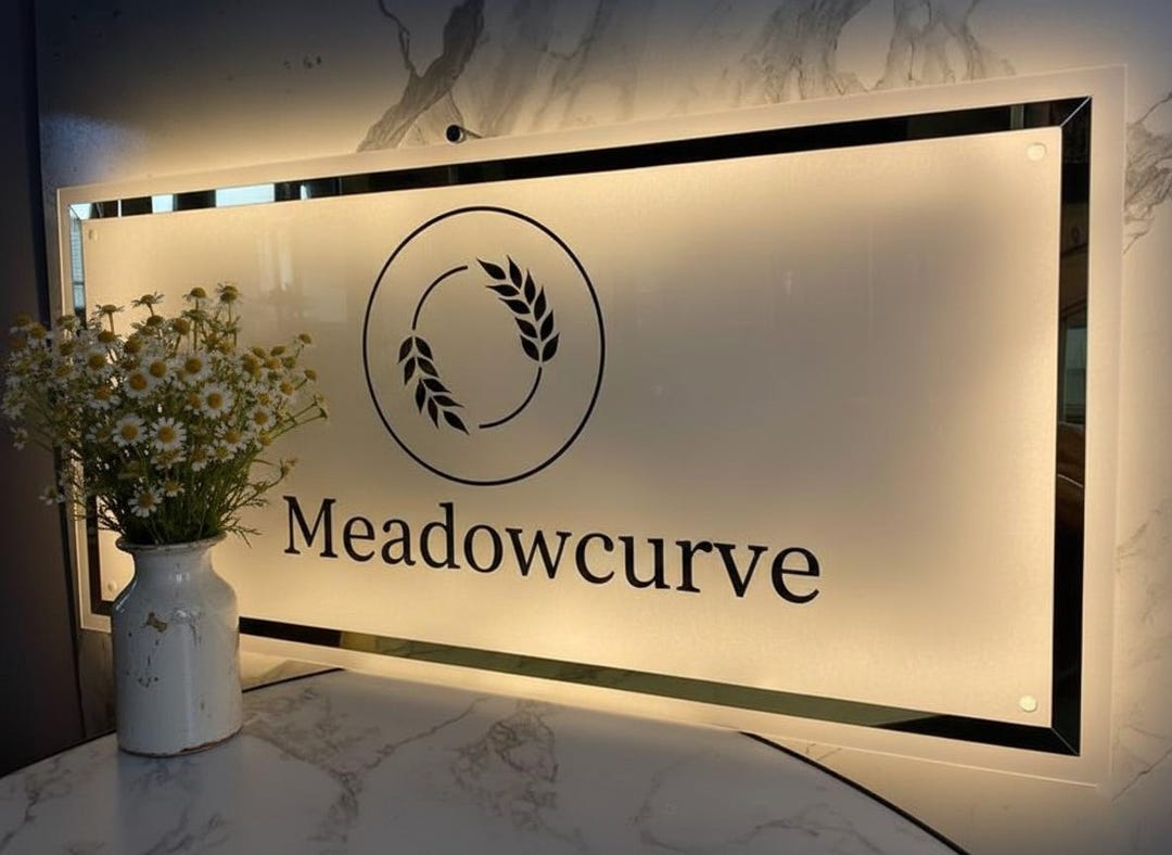 Custom Acrylic Business LED Logo Sign | Backlit Salon & Office Decor - Etsy