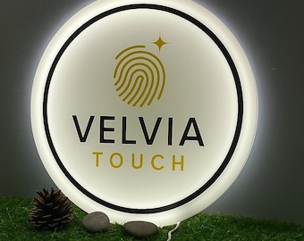 Letrero retroiluminado acrílico 3D personalizado / Letrero con logotipo acrílico / Letrero para pequeñas empresas / Letreros con logotipo comercial / Letrero para salón / Decoración de pared para oficina