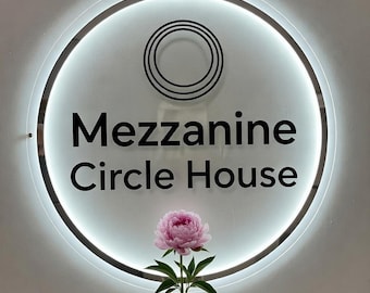 Custom Beauty Studio Glow Up Sign | Business Logo Signs | Wall and Door Office Sign | Acrylic Salon Backlit Sign | Wall LED Salon logo sign