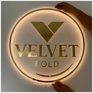 3D Backlit Business Sign | Custom LED Office Signage | Small Business Door Sign