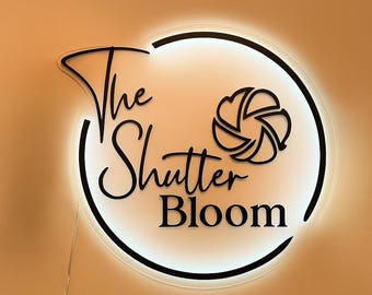 Custom Backlit Sign | Backlit Sign | Custom Acrylic Sign | Illuminated Logo Sign| Round Acrylic Sign | Reception Sign | Studio Sign