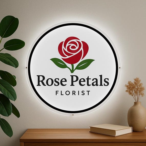 Custom Acrylic Business Sign, Acrylic Logo Sign, Business Logo Sign, Business Backlit Sign, Salon Sign, Office Sign
