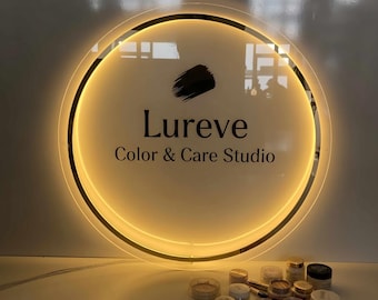 Custom Backlit Sign | Acrylic Logo Sign | 3D and UV Printed Illuminated Business Sign
