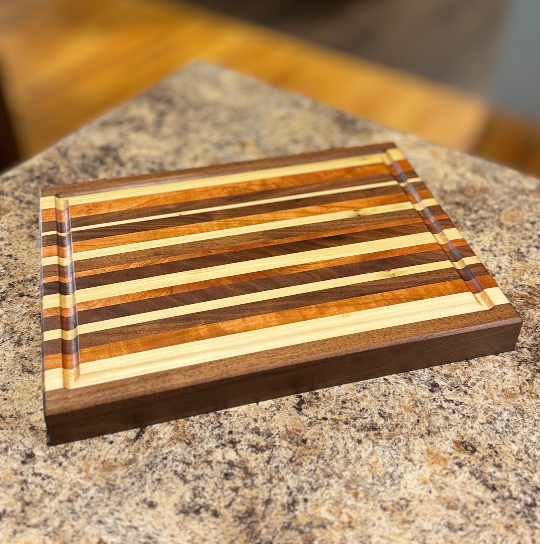View of Handcrafted Wood Cutting Board - Etsy