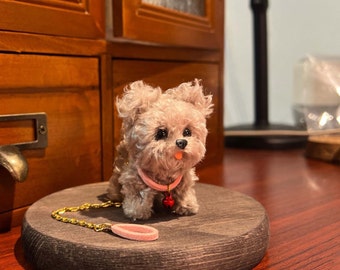 Miniature Dog,Wool Stem dog for Blythe/Yosd/Ob11 doll, doll dog, 5cm