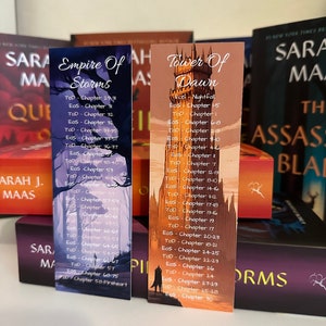 Throne of Glass Tandem Read Bookmarks, Empire of Storms and Tower Of Dawn, Bookmarks, Sarah J. Maas, Fantasy Bookmarks, Bookish Merchandise