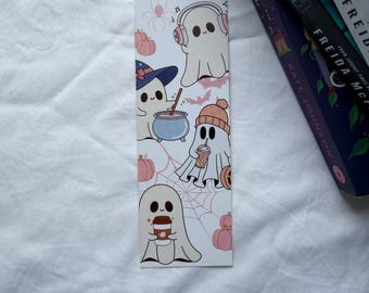 Marcapáginas de fantasma adorable / Diseño de fantasma espeluznante / Marcapáginas de Halloween para amantes de los libros / Accesorio fantasmal para agenda / Regalo de papelería adorable