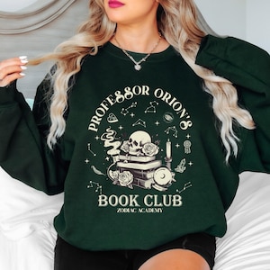 Felpa con cappuccio del Professor Orion's Book Club, felpa con cappuccio Zodiac Academy Merch, regalo per amanti dei libri, lettori di fantasy, regalo per lei, amanti dei libri