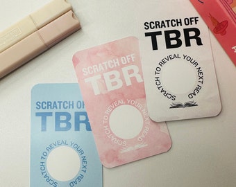 Scratch of TBR (To Be Read) Cards, Mixed Genre Prompts, Bookish, Gifts