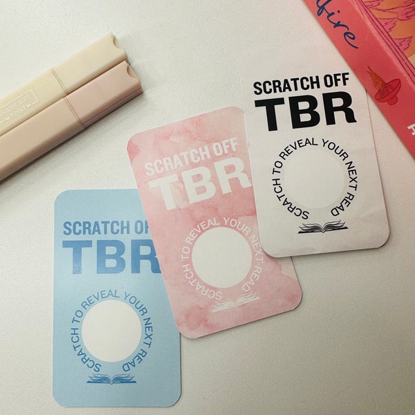 Scratch of TBR (To Be Read) Cards, Mixed Genre Prompts, Bookish, Gifts