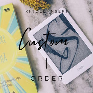 Insert personnalisé pour Kindle | Cadeau des Fêtes pour les amateurs de lecture | Kindle accessoire | liseuse