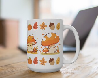 Autumn Mushroom mug 15 oz