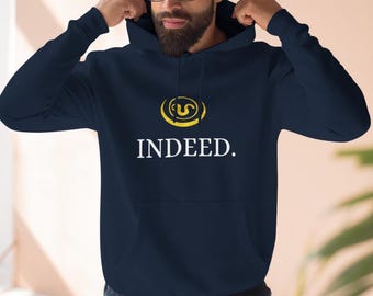 Indeed. Three-Panel Fleece Hoodie