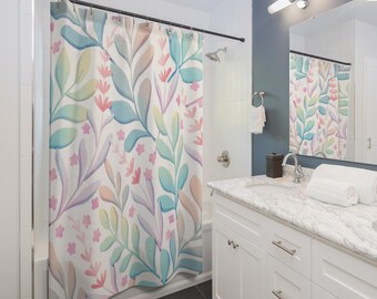 Floral Leaves Shower Curtain