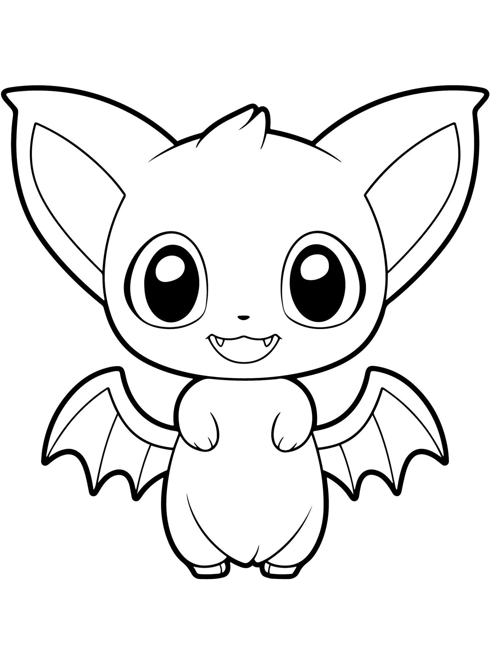 Cute Halloween Coloring Pages Featuring Bats - Etsy