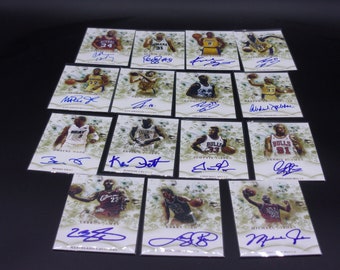 Set 15 Personalized NBA Cards (Jordan,Lebron,Bryant,Bird,Gasol...etc)