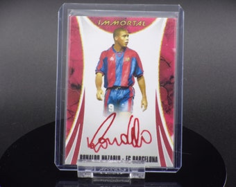 Individuelle Karte Immortals Ronaldo Nazario – Autogramm vom FC Barcelona