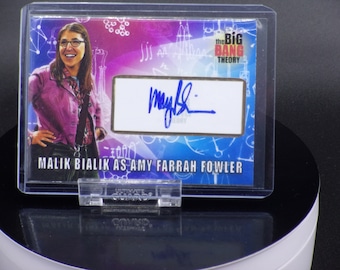 Homemade Card Malik Bialik - Amy Farrah Fowler Auto