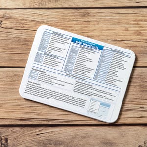 Use SAP efficiently: Mouse pad with shortcuts, tips & tricks for more productivity