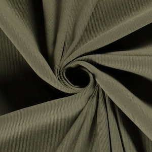 Rib jersey fabric plain fir green 0.5 m