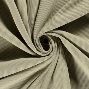 Rib jersey fabric olive / green 0.5 m