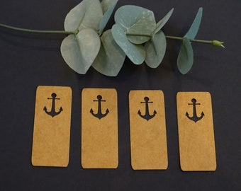 Label made of SnapPap, 70 x 30 mm, 4 x anchor motif