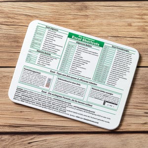 Use Excel efficiently: Mouse pad with shortcuts, tips & tricks for more productivity