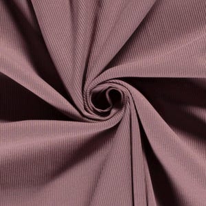 Rib Jersey Fabric Plain Mauve 0.5 m