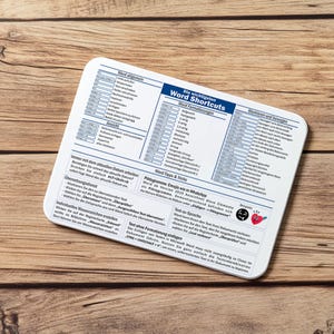 Use Word efficiently: Mouse pad with shortcuts, tips & tricks for more productivity