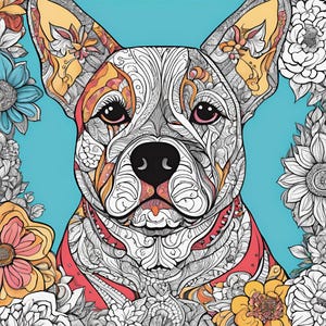Mandala Dogs: Digital Coloring Book