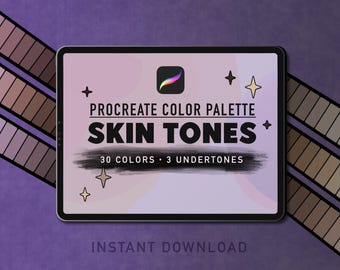 Procreate Skin Tone Palette - 30 Custom Shades (Digital Download)