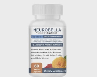 Neurobella 15-in-1 Advanced Eye Formula Nutritional Support Capsules - Containing carotenoids