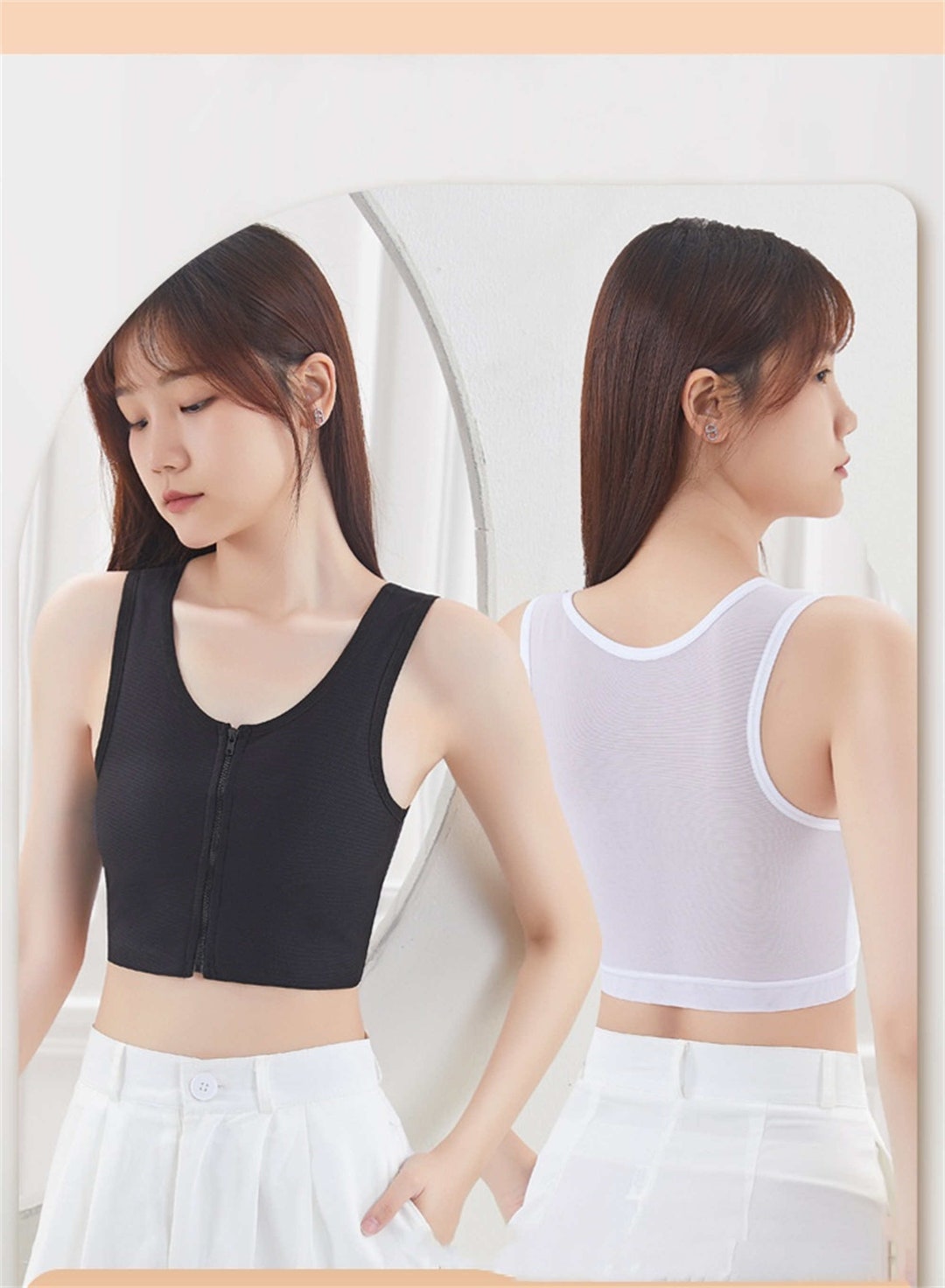 Inclusive Zip up Chest Binder Does Not Hurt, Binder Top to Compress