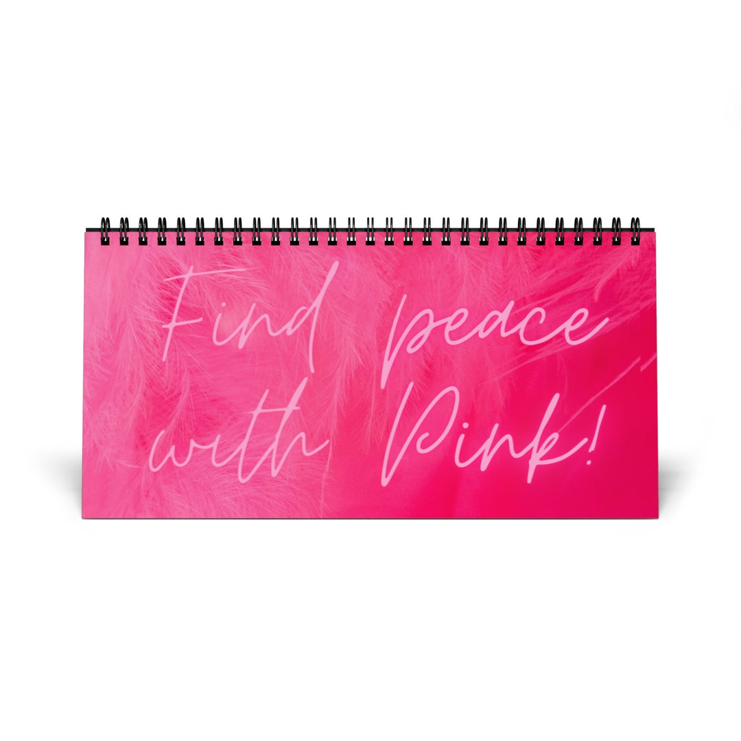Pink Calendar Gift for New Years 2024 New Years Gift Calendar 2024 Desk
