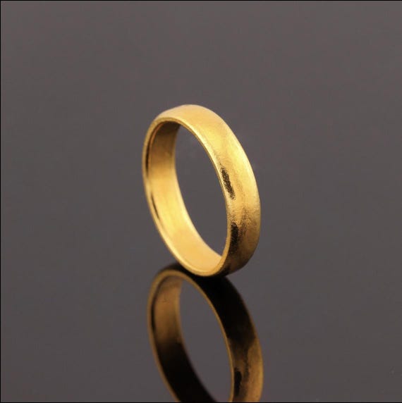 24k Gold Band 6mm Solid Yellow 9999 Gold Wedding Pure